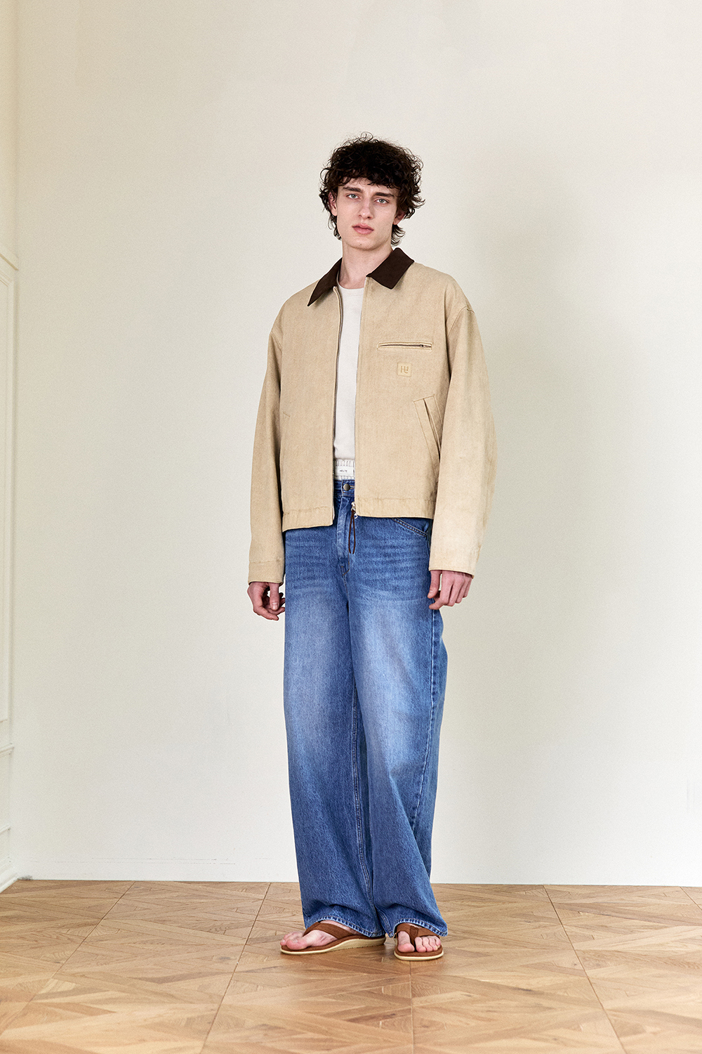 MUSINSA公式 | HEUTE HET WASHED CANVAS WORK JACKET (BEIGE)